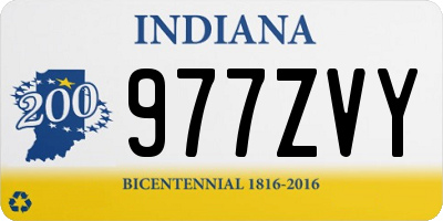 IN license plate 977ZVY