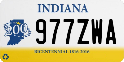 IN license plate 977ZWA