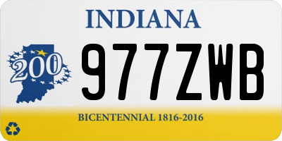 IN license plate 977ZWB