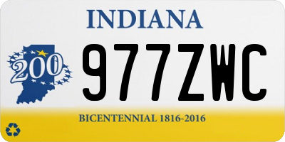 IN license plate 977ZWC