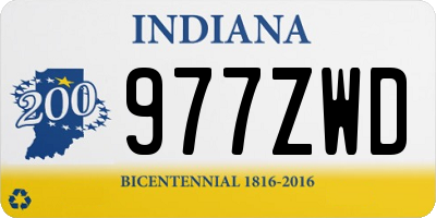 IN license plate 977ZWD