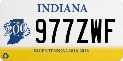 IN license plate 977ZWF