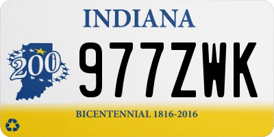 IN license plate 977ZWK