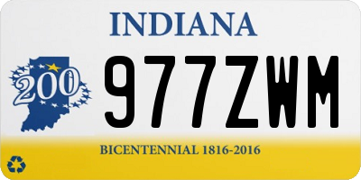 IN license plate 977ZWM