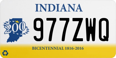 IN license plate 977ZWQ