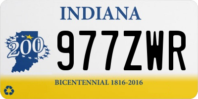 IN license plate 977ZWR