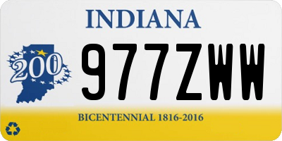 IN license plate 977ZWW