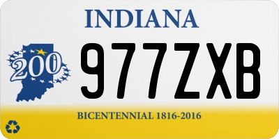 IN license plate 977ZXB