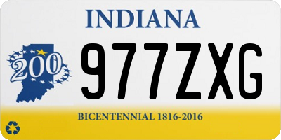IN license plate 977ZXG
