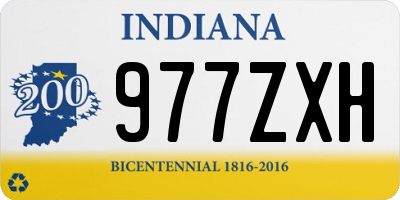 IN license plate 977ZXH