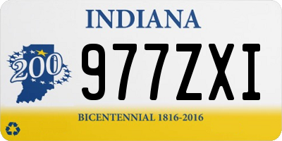 IN license plate 977ZXI