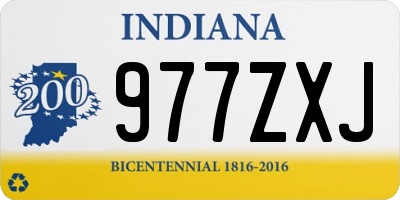 IN license plate 977ZXJ