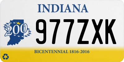 IN license plate 977ZXK