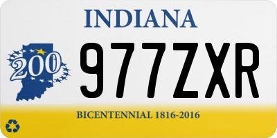 IN license plate 977ZXR