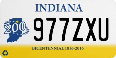 IN license plate 977ZXU