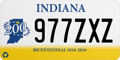 IN license plate 977ZXZ