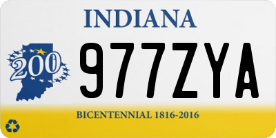 IN license plate 977ZYA
