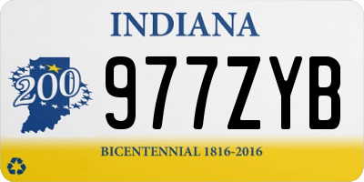 IN license plate 977ZYB