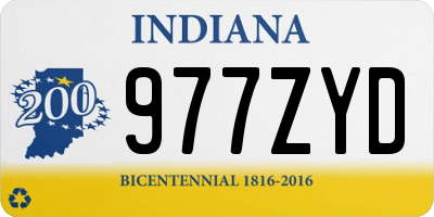 IN license plate 977ZYD