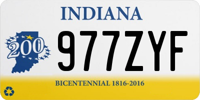 IN license plate 977ZYF