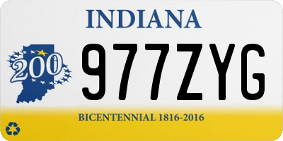 IN license plate 977ZYG