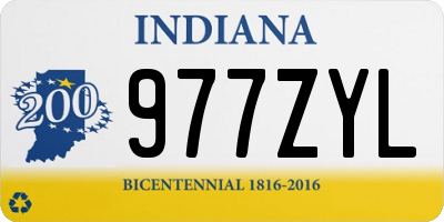 IN license plate 977ZYL