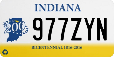 IN license plate 977ZYN
