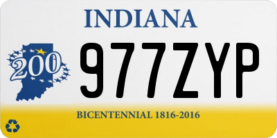 IN license plate 977ZYP