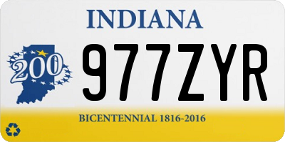 IN license plate 977ZYR