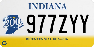 IN license plate 977ZYY