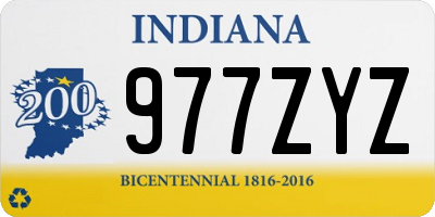 IN license plate 977ZYZ