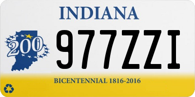 IN license plate 977ZZI