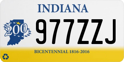 IN license plate 977ZZJ