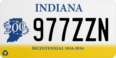 IN license plate 977ZZN