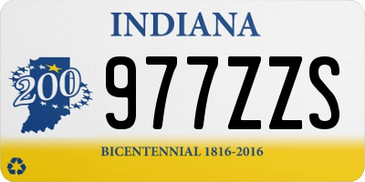 IN license plate 977ZZS