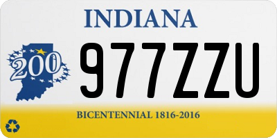 IN license plate 977ZZU