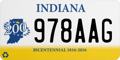 IN license plate 978AAG