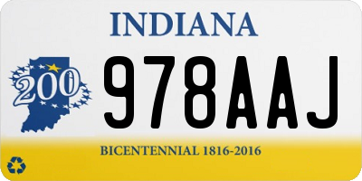 IN license plate 978AAJ