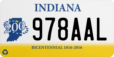 IN license plate 978AAL