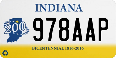 IN license plate 978AAP