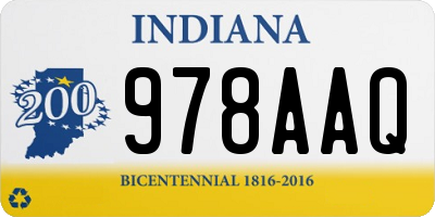 IN license plate 978AAQ