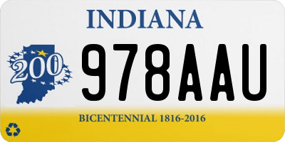IN license plate 978AAU
