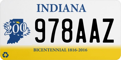 IN license plate 978AAZ