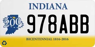 IN license plate 978ABB