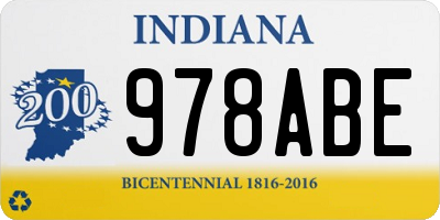 IN license plate 978ABE