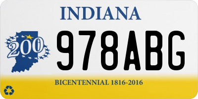 IN license plate 978ABG