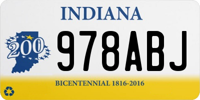 IN license plate 978ABJ