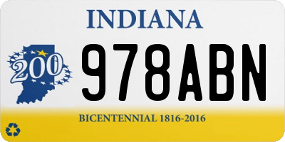 IN license plate 978ABN
