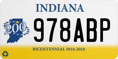 IN license plate 978ABP