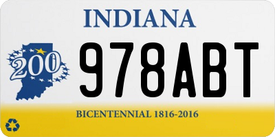 IN license plate 978ABT